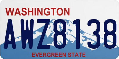 WA license plate AWZ8138