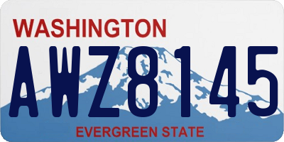 WA license plate AWZ8145