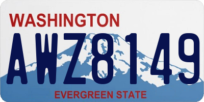 WA license plate AWZ8149