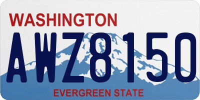 WA license plate AWZ8150