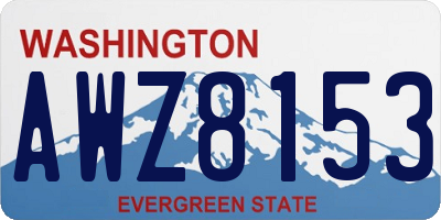 WA license plate AWZ8153
