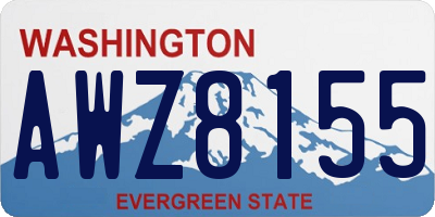 WA license plate AWZ8155
