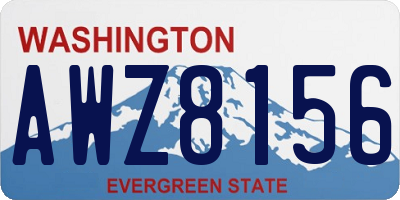 WA license plate AWZ8156