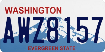WA license plate AWZ8157