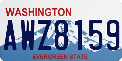 WA license plate AWZ8159