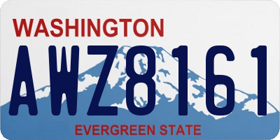 WA license plate AWZ8161