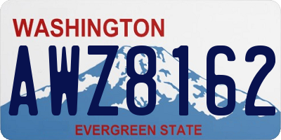 WA license plate AWZ8162