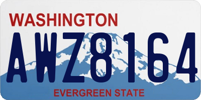 WA license plate AWZ8164