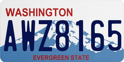 WA license plate AWZ8165