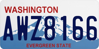 WA license plate AWZ8166