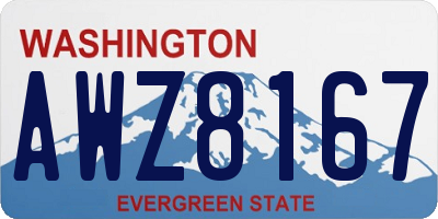 WA license plate AWZ8167