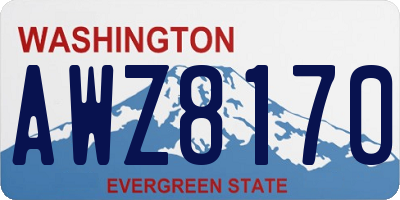 WA license plate AWZ8170