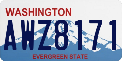 WA license plate AWZ8171
