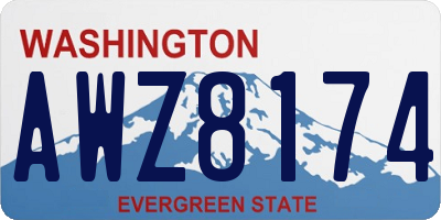 WA license plate AWZ8174
