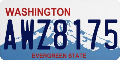 WA license plate AWZ8175