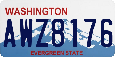 WA license plate AWZ8176