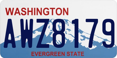 WA license plate AWZ8179