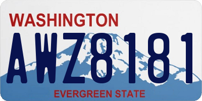 WA license plate AWZ8181