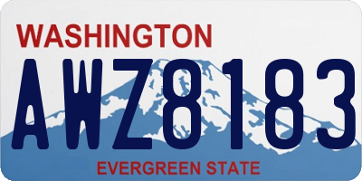 WA license plate AWZ8183