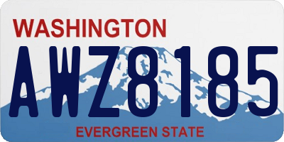 WA license plate AWZ8185