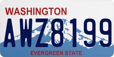 WA license plate AWZ8199