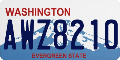WA license plate AWZ8210