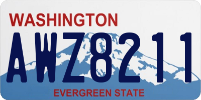 WA license plate AWZ8211
