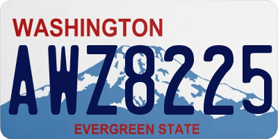 WA license plate AWZ8225