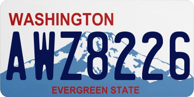 WA license plate AWZ8226