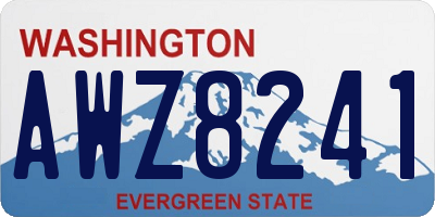 WA license plate AWZ8241