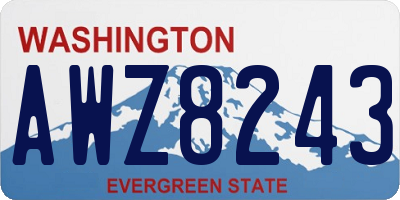 WA license plate AWZ8243