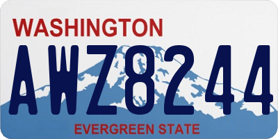 WA license plate AWZ8244
