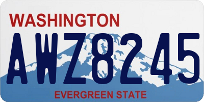 WA license plate AWZ8245