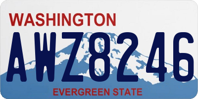 WA license plate AWZ8246