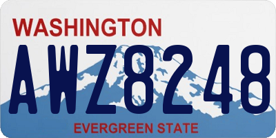 WA license plate AWZ8248