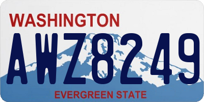 WA license plate AWZ8249