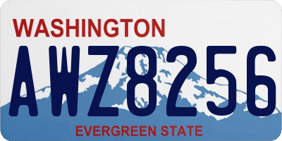 WA license plate AWZ8256