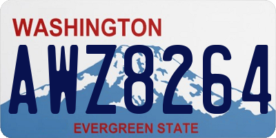 WA license plate AWZ8264