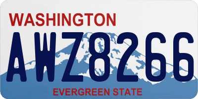 WA license plate AWZ8266