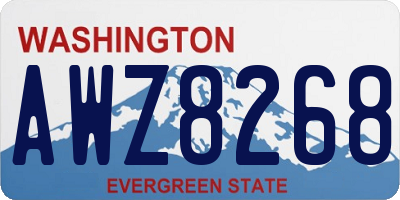 WA license plate AWZ8268