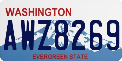 WA license plate AWZ8269
