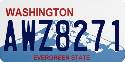 WA license plate AWZ8271