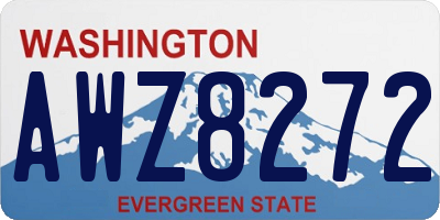 WA license plate AWZ8272