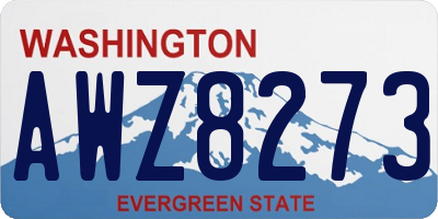 WA license plate AWZ8273