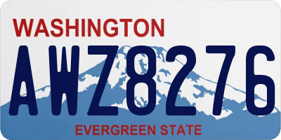 WA license plate AWZ8276
