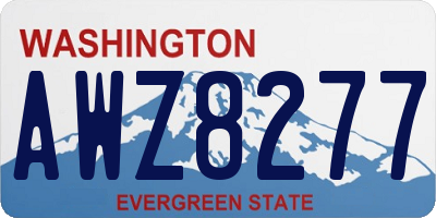 WA license plate AWZ8277