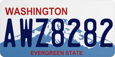 WA license plate AWZ8282