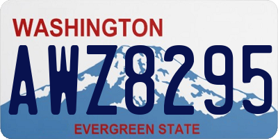 WA license plate AWZ8295