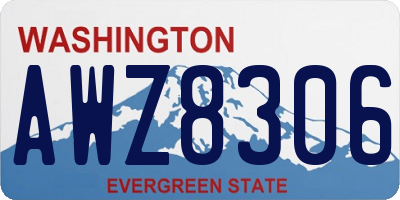 WA license plate AWZ8306