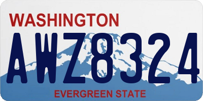 WA license plate AWZ8324
